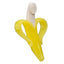 Silicone Baby Banana Teether & Infant Toothbrush, Ergonomic Grip And Dust-Resistant (Yellow)