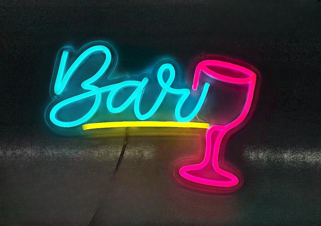 Neon Sign Led Wall Signs | Neon Lights for Bedroom| Bar| Party| Game Room Decor | 16 x 9 inches