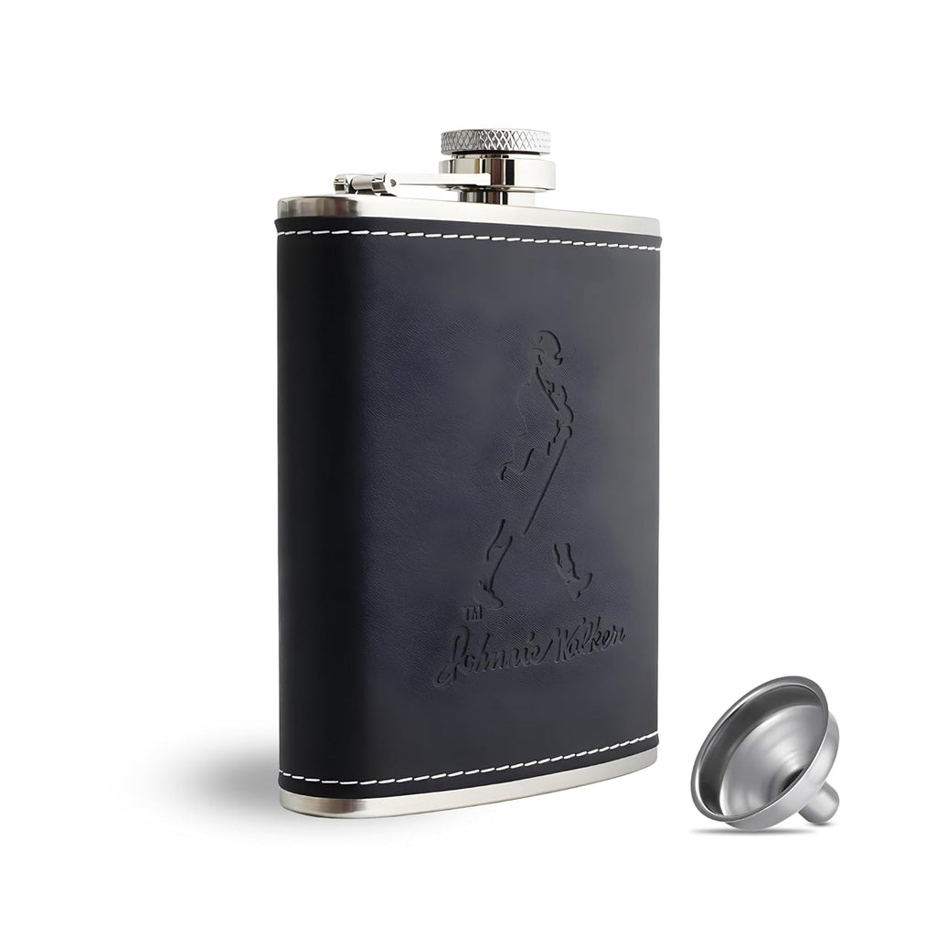 Johniee Walker Stainless Steel Hip Flask(Set of 1)