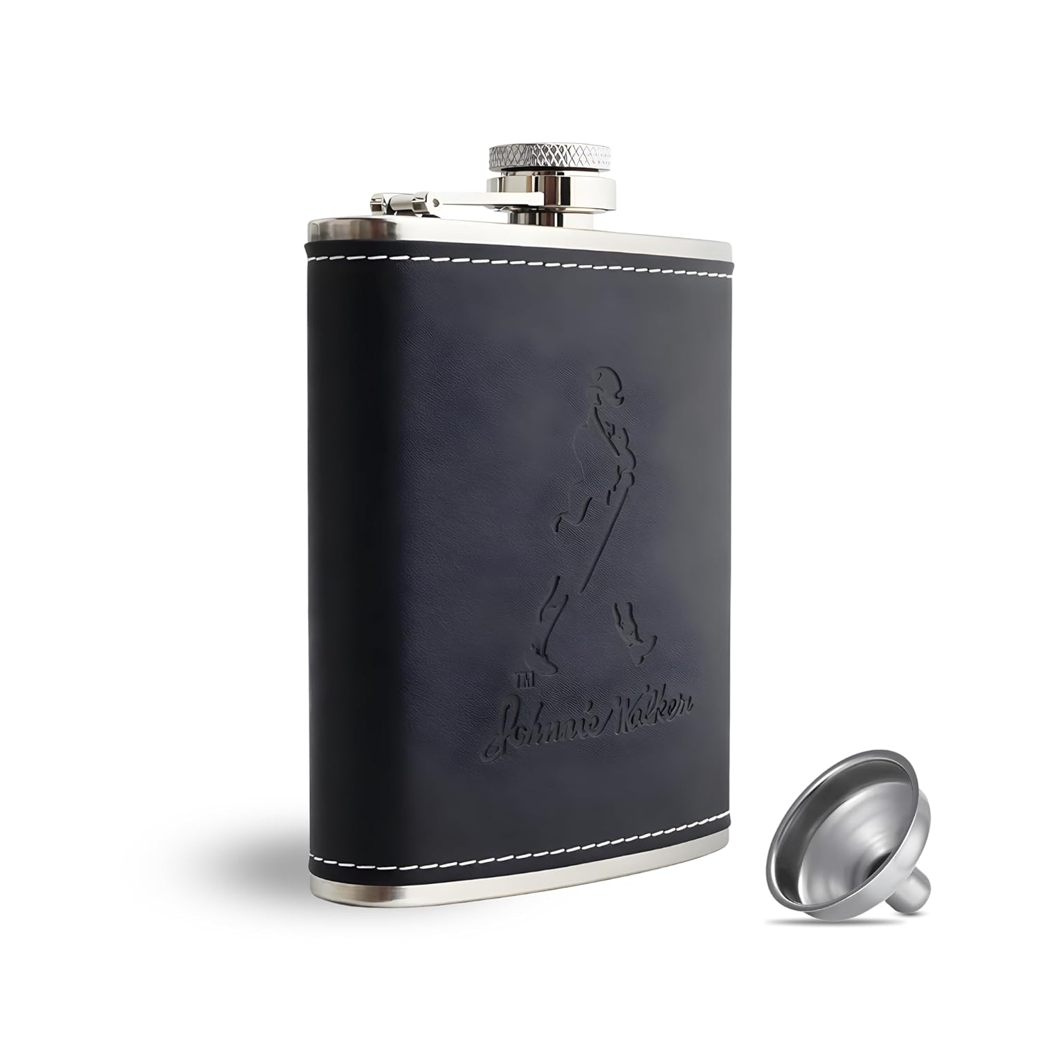Johniee Walker Stainless Steel Hip Flask(Set of 1)