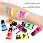 Party Glow Neon Paint Glow in the Dark Face, Body, Blacklight Lipstick