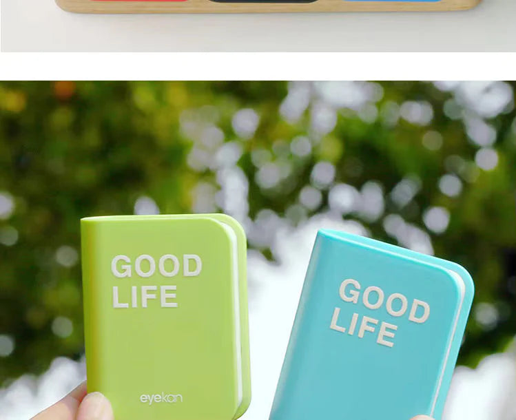 Good Life Book Shape Eye Lens Containers Case for Travel, Assorted Colours