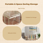 Book Storage Box, Transparent Organizer, Dustproof, Large Capacity, Foldable Black 32x24x25cm