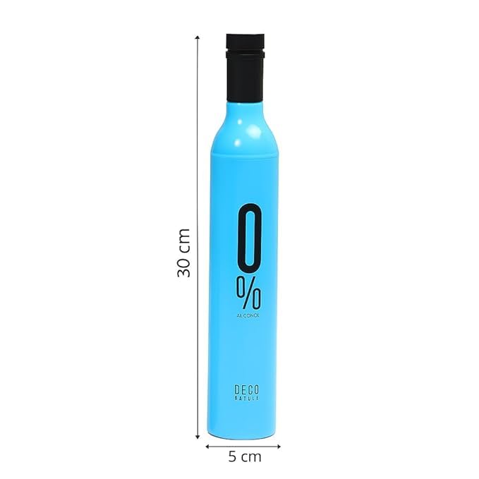Compact Foldable Wine Bottle Umbrella with Case | Portable Manual Umbrella for Women, Men & Kids | Stylish Bottle Cover | Windproof & Travel-Friendly