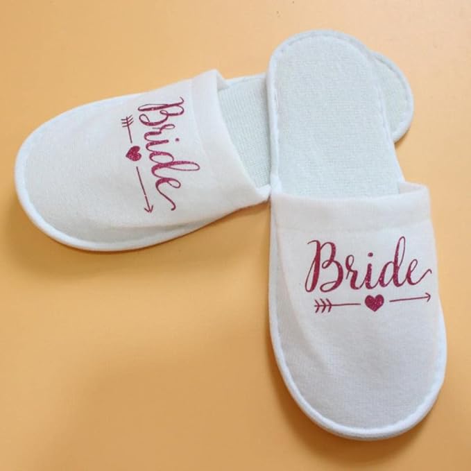 Wedding Bride Slippers Hotel Bachelorette Guest Supplies R