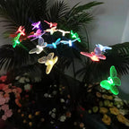 8 LED Solar Butterfly String Light with 2V Panel 600mAh Battery IP65 Waterproof Fairy Lamp for Wedding Lawn Outdoor Garden Yard Patio Decoration