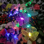 8 LED Solar Butterfly String Light with 2V Panel 600mAh Battery IP65 Waterproof Fairy Lamp for Wedding Lawn Outdoor Garden Yard Patio Decoration