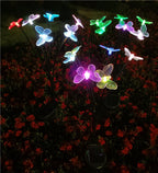 8 LED Solar Butterfly String Light with 2V Panel 600mAh Battery IP65 Waterproof Fairy Lamp for Wedding Lawn Outdoor Garden Yard Patio Decoration