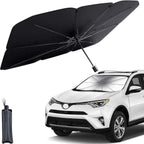 ZYOZ Car Windshield Sun Shade Protector- Fordable Car Shades for Windows, 3 Layers UV Block Umbrella, Front Window Heat Insulation Car Accessories for SUV, Hatchback, Sedan