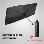 ZYOZ Car Windshield Sun Shade Protector- Fordable Car Shades for Windows, 3 Layers UV Block Umbrella, Front Window Heat Insulation Car Accessories for SUV, Hatchback, Sedan