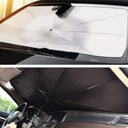 ZYOZ Car Windshield Sun Shade Protector- Fordable Car Shades for Windows, 3 Layers UV Block Umbrella, Front Window Heat Insulation Car Accessories for SUV, Hatchback, Sedan