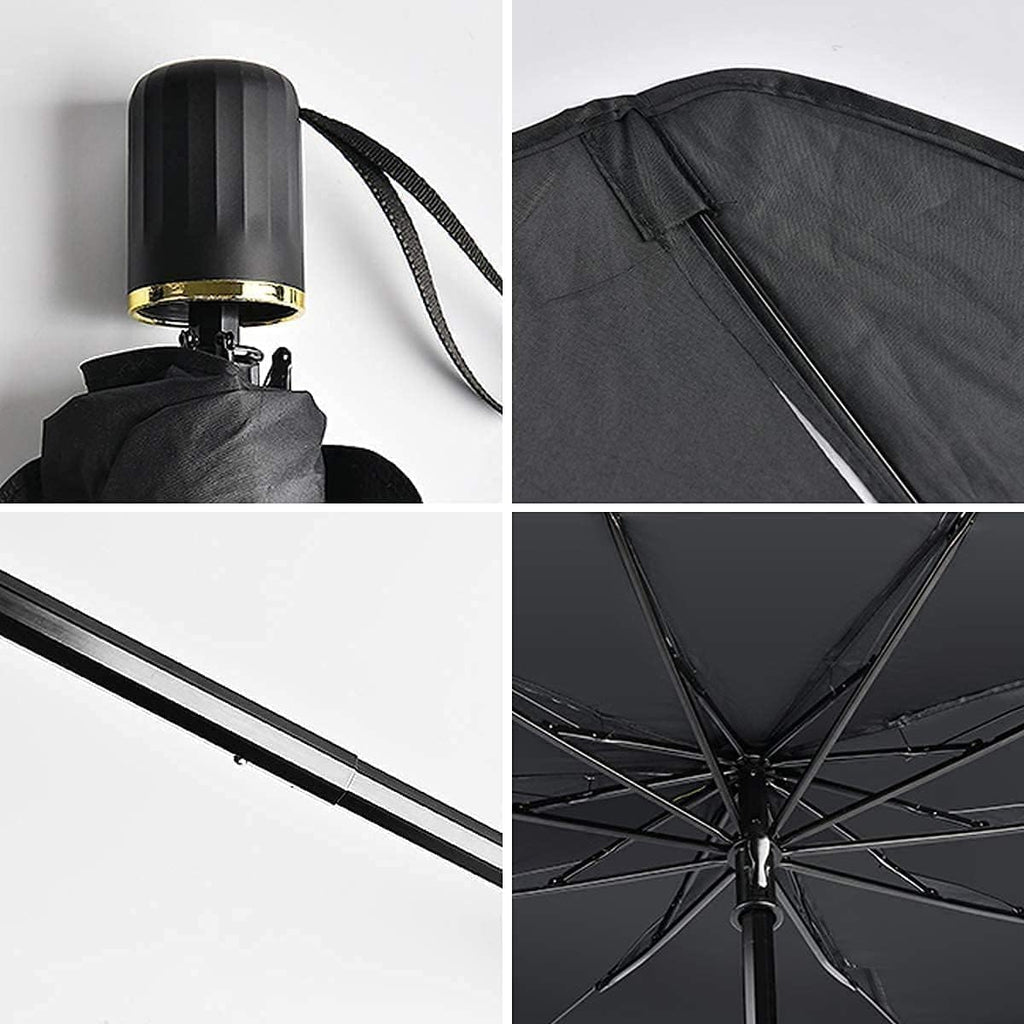 ZYOZ Car Windshield Sun Shade Protector- Fordable Car Shades for Windows, 3 Layers UV Block Umbrella, Front Window Heat Insulation Car Accessories for SUV, Hatchback, Sedan