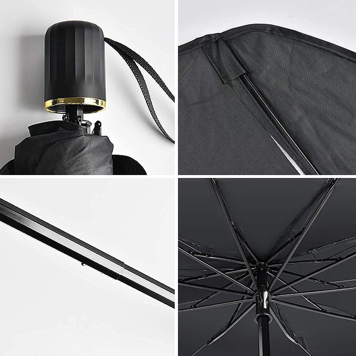 ZYOZ Car Windshield Sun Shade Protector- Fordable Car Shades for Windows, 3 Layers UV Block Umbrella, Front Window Heat Insulation Car Accessories for SUV, Hatchback, Sedan