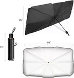 ZYOZ Car Windshield Sun Shade Protector- Fordable Car Shades for Windows, 3 Layers UV Block Umbrella, Front Window Heat Insulation Car Accessories for SUV, Hatchback, Sedan