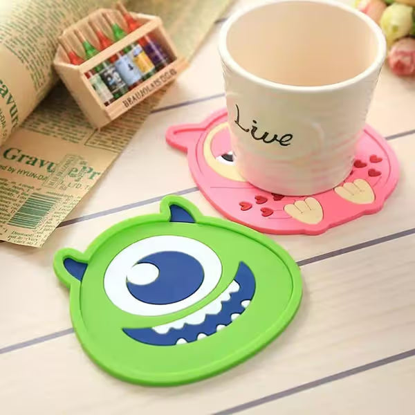 5PCS Silicone Coaster Colorful Animal Coaster Cup Mat for Drinks Durable Non-Slip Hot Pads Protection Furniture Damage for Home and Kitchen Use.(random colour)