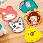 5PCS Silicone Coaster Colorful Animal Coaster Cup Mat for Drinks Durable Non-Slip Hot Pads Protection Furniture Damage for Home and Kitchen Use.(random colour)
