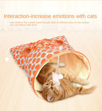 Foldable Interactive Cat Drill Bag Tube Tunnel Bored Cat Pet Toys for Kitten (random colour)