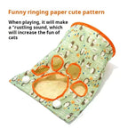 Foldable Interactive Cat Drill Bag Tube Tunnel Bored Cat Pet Toys for Kitten (random colour)