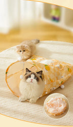 Foldable Interactive Cat Drill Bag Tube Tunnel Bored Cat Pet Toys for Kitten (random colour)