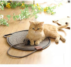 Cat Scratcher Mat – Natural Cotton Rope, Double-Sided Durable Round Cat Scratch Pad, Wall & Floor Furniture Protector for Indoor Cats, Sofa, Couch, Carpet – Small Size 51cm