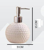 Ceramic 250 ml Dots Carved Liquid Soap Dispenser Pack of 1