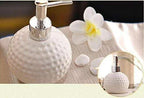 Ceramic 250 ml Dots Carved Liquid Soap Dispenser Pack of 1