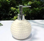 Ceramic 250 ml Dots Carved Liquid Soap Dispenser Pack of 1
