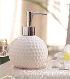 Ceramic 250 ml Dots Carved Liquid Soap Dispenser Pack of 1