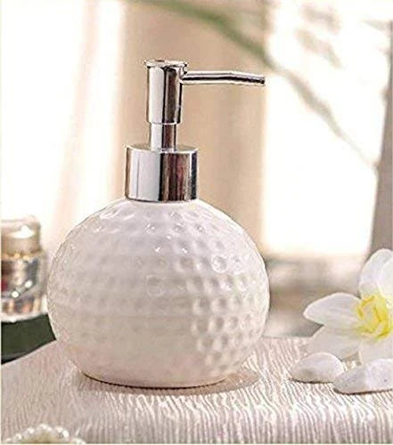 ZYOZ Ceramic Soap Dispenser  250 ml Dots Carved Liquid Soap Dispenser Pack of 1 Main image