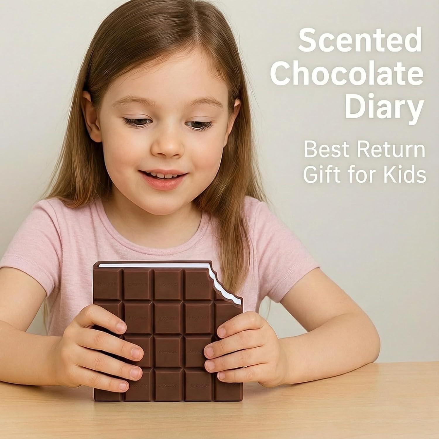 Chocolate Fragrance Diary Scented Chocolate Notebook Small Memo in Eaten Chocolate Shape and Fragrance Personal Diary Pocket Diary Pack of 1 Secondary image