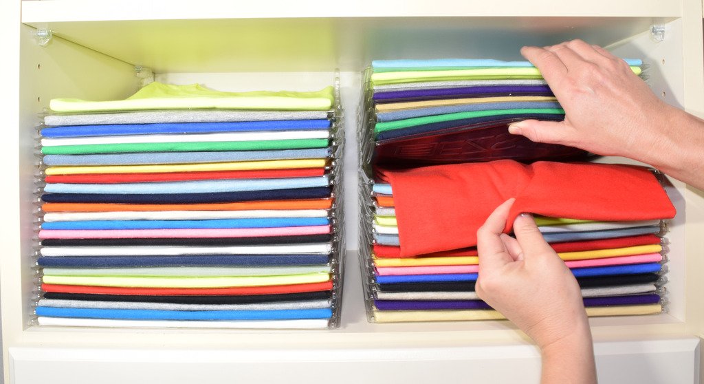 Shirt Organizer Closet Organizer T Shirt Organizer Folding Storing Laundry Clothes Receipt Board Documents Dividers Save Space and Make Wardrobes (set of 10)