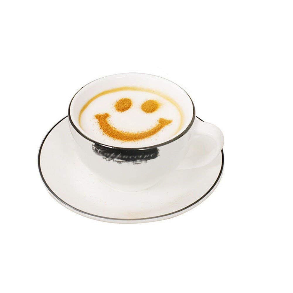 First Try 16 Pack Barista Coffee Stencils Latte Art Stencils Cappuccino Templates For Coffee Decorating, Cookie Icing, Cake, Cupcake Decor | Food Grade Pp, Various Patterns