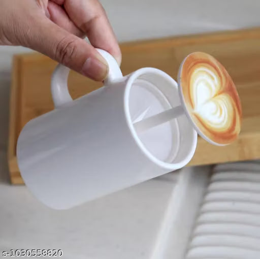 ZYOZ Coffee Cup Toothpick Dispenser – Premium Automatic Pop-Up Toothpick Holder with Latte Art Lid | Novelty Desktop Toothpick Storage Organizer for Coffee Bar Decor, Dining Table & Kitchen Gadgets (White)