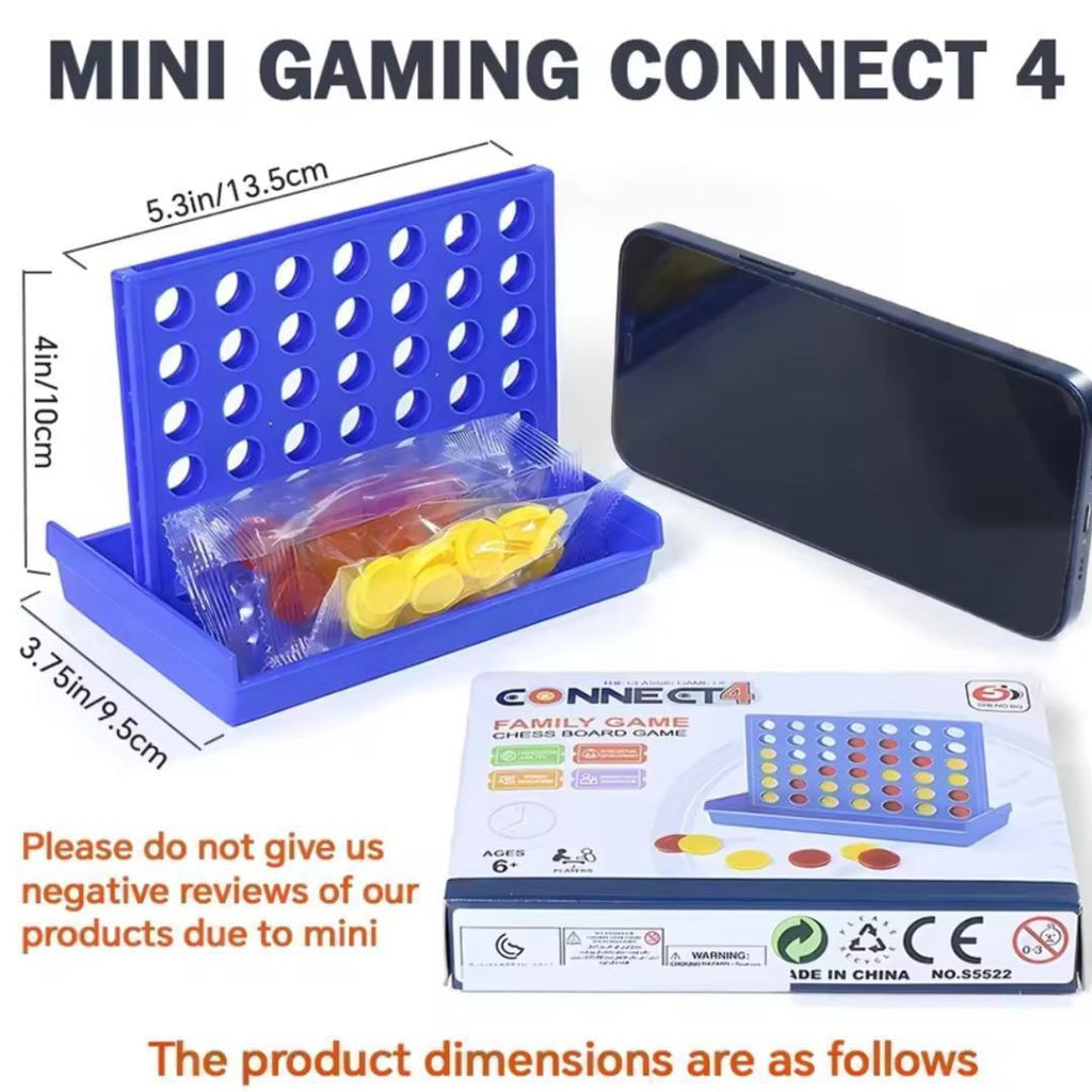 Connect 4 Grab and Go Game for Kids Ages 6 and Up, Portable Game for 2 Players, Travel Game for Kids