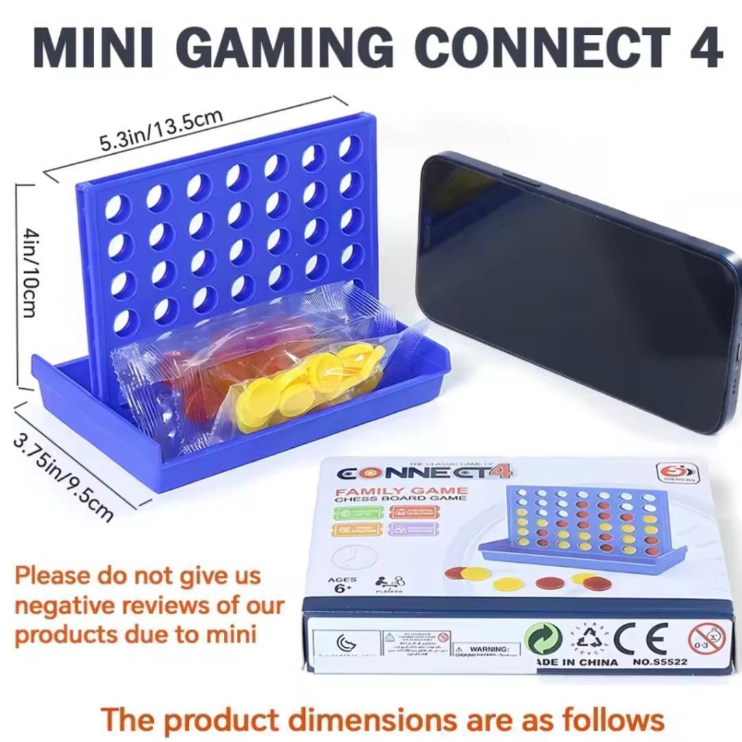 Connect 4 Grab and Go Game for Kids Ages 6 and Up, Portable Game for 2 Players, Travel Game for Kids