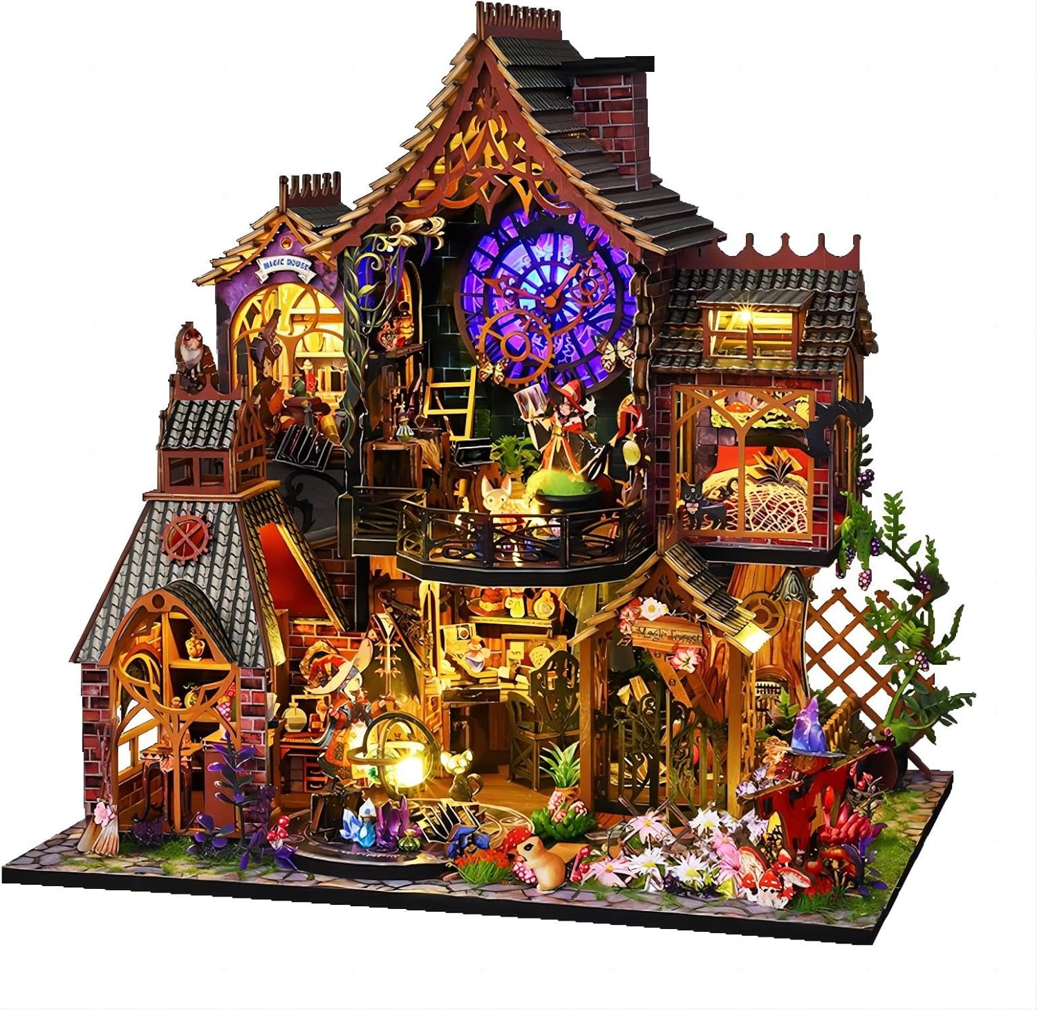 ZYOZ Miniature House Kit, Mini House Building Kit with Furniture, DIY Miniature Kit for Adults Teen, Dollhouse Kit for Birthday Christmas, Magic Spirit Main image