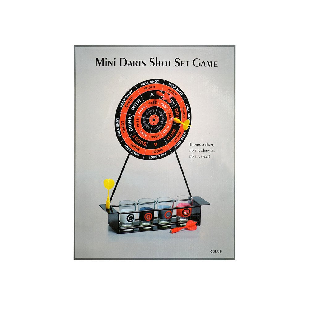 MINI Darts Drinking Game - Black - Energize Your Parties with Magnetic Darts & Shots Fun!