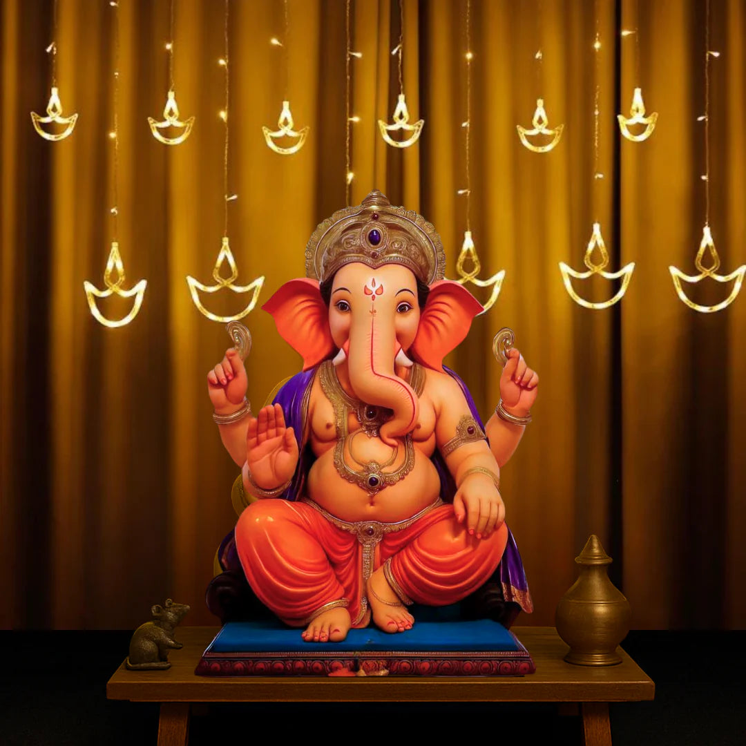 ZYOZ Diya Curtain Lights | Warm White LED | Diwali Decoration Secondary image