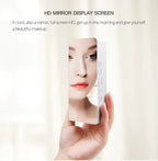 Smart LED Mirror Alarm Clock for Table, Smart Alarm Clock for Heavy Sleepers & Students, Sensor Date Temperature Display, Night Clock for Bedroom