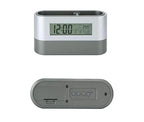 Digital Table Clock With Pen Holder, Home Office Essentials 1pc