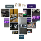 Acrylic Digital Wall Clock for Bedroom and Hall - Versatile Table/Wall Hanging Digital Clock with Clear LED Display, 5W x 5H Cm, Works on Electricity, (Works on Electricity Only