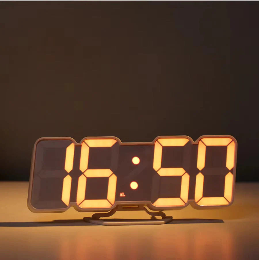 ZYOZ Acrylic Digital Wall Clock for Bedroom and Hall - Versatile Table/Wall Hanging Digital Clock with Clear LED Display, 5W x 5H Cm, Works on Electricity, (Works on Electricity Only Main image