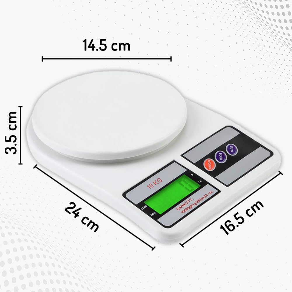 Digital Kitchen Weighing Scale | 10Kg x 1g Precision