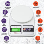 Digital Kitchen Weighing Scale | 10Kg x 1g Precision