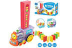 Domino Funny Train Mega Pack (60 pcs) | Automatic Domino Laying Train Set with Lights & Sounds