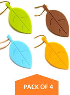 Pack of 4 Silicone Leaf Shape Home Office Door Stop Stoppers Block Wedge Doorstops (Random Color)