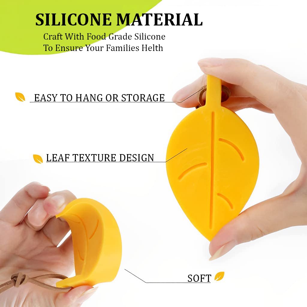Pack of 4 Silicone Leaf Shape Home Office Door Stop Stoppers Block Wedge Doorstops (Random Color)
