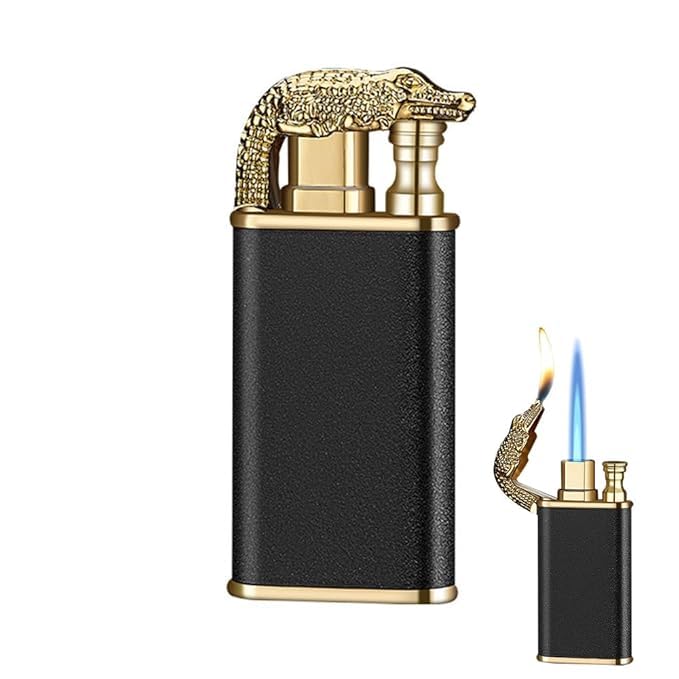ZYOZ Double Flame Jet Lighter – Refillable, Dual Arc Design for Adventure, Cigar & Camping | Metal Torch with Blue Fire for Cool Lighting