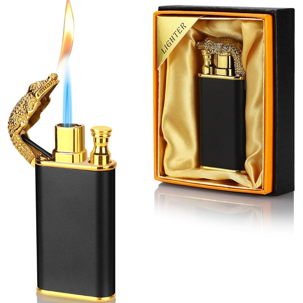 ZYOZ Double Flame Jet Lighter – Refillable, Dual Arc Design for Adventure, Cigar & Camping | Metal Torch with Blue Fire for Cool Lighting