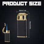 ZYOZ Double Flame Jet Lighter – Refillable, Dual Arc Design for Adventure, Cigar & Camping | Metal Torch with Blue Fire for Cool Lighting